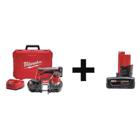 Portable Cordless Band Saw, 12.0, 27 in Blade Length, Includes Battery MPN:2429-21XC, 48-11-2440