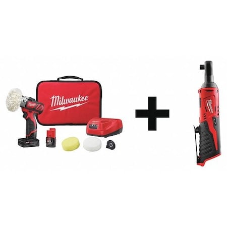 M12 Variable Speed Polisher/Sander Kit + M12 Cordless 3/8