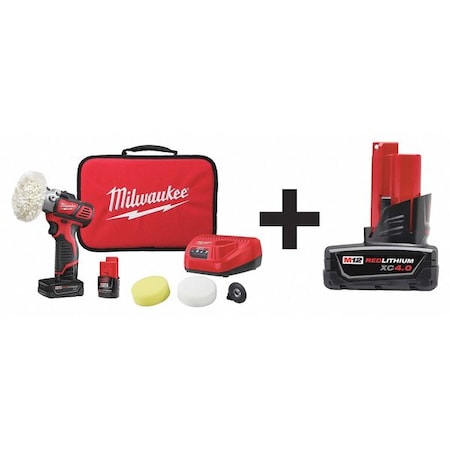 M12 Variable Speed Polisher/Sander Kit + M12 XC 4.0 Battery Pack MPN:2438-22X, 48-11-2440