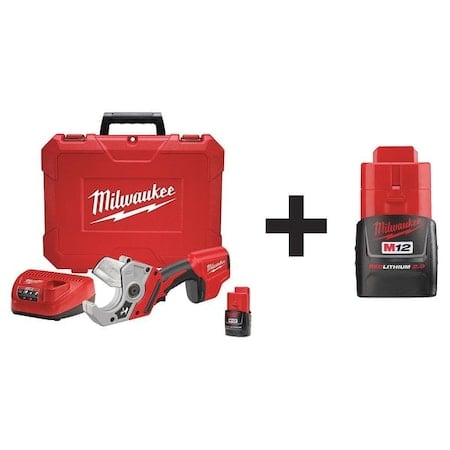 M12 Plastic Pipe Shear Kit + M12 CP2.0 Battery MPN:2470-21, 48-11-2420