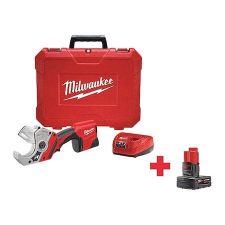 M12 Plastic Pipe Shear Kit + M12 XC 4.0 Battery Pack MPN:2470-21, 48-11-2440