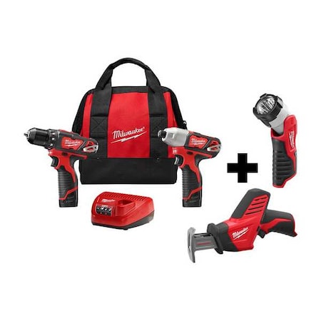 M12 Work Light + M12 Cordless 2-Tool Combo Kit + M12 HACKZALL Recip Saw MPN:2494-22, 2420-20, 49-24-0146