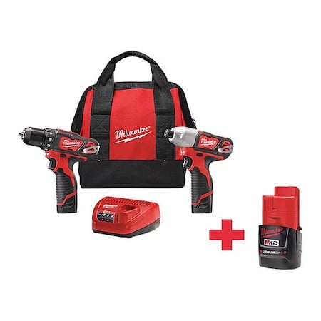 M12 Cordless 2-Tool Combo Kit + M12 CP2.0 Battery MPN:2494-22, 48-11-2420