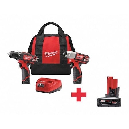 M12 Cordless 2-Tool Combo Kit + M12 XC6.0 Battery MPN:2494-22, 48-11-2460