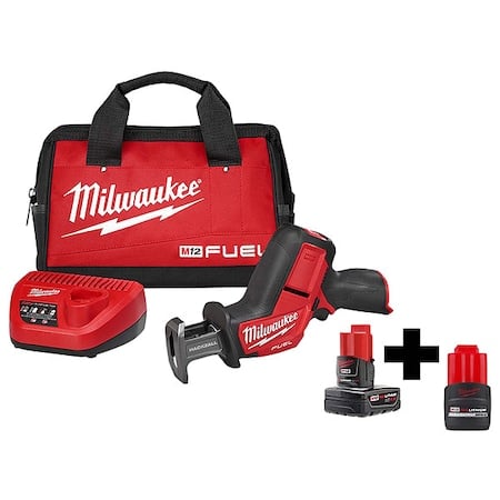 M12 FUEL HACKZALL Recip Saw Kit + M12 HIGH OUTPUT CP2.5 Battery MPN:2520-21XC, 48-11-2425