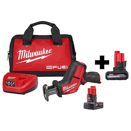 M12 FUEL HACKZALL Recip Saw Kit + M12 HIGH OUTPUT XC5.0 Battery Pack MPN:2520-21XC, 48-11-2450