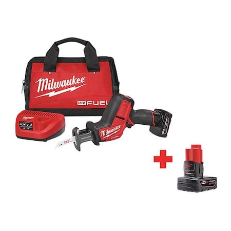 M12 FUEL HACKZALL Recip Saw Kit + M12 XC6.0 Battery MPN:2520-21XC, 48-11-2460