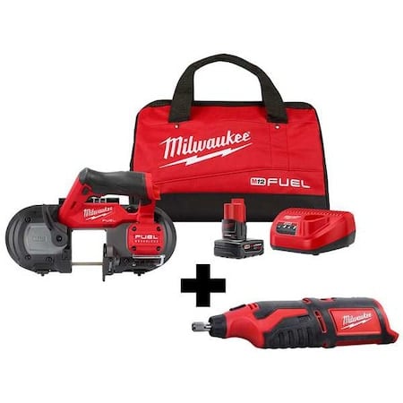 M12 Rotary Tool + M12 FUEL Compact Band Saw Kit MPN:2529-21XC, 2460-20