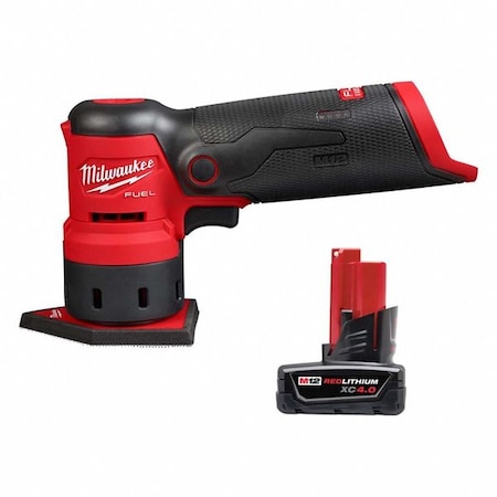 M12 FUEL Orbital Detail Sander + M12 XC 4.0 Battery Pack MPN:2531-20, 48-11-2440