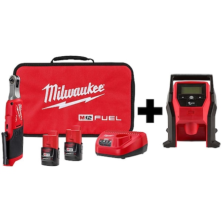 M12 FUEL 1/4 HS Ratchet, M12 CP Inflator MPN:2566-22, 2475-20
