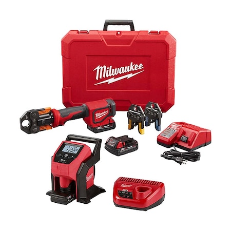 M18 Short Throw Press Tool Kit w/ Viega PureFlow Jaws + M12 Compact Inflator Kit MPN:2674-22P, 2475-21XC