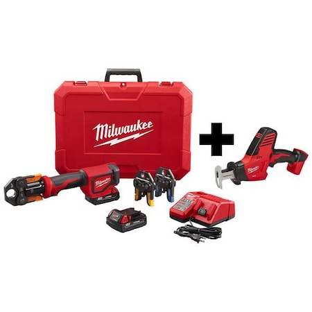 M18 Short Throw Press Tool Kit w/ Viega PureFlow Jaws + M18 HACKZALL Recip Saw MPN:2674-22P, 2625-20