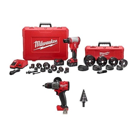 M18 Knockout Kit + M18 Drill + Step Bit MPN:2676-23, 2904-20, 48-89-9205