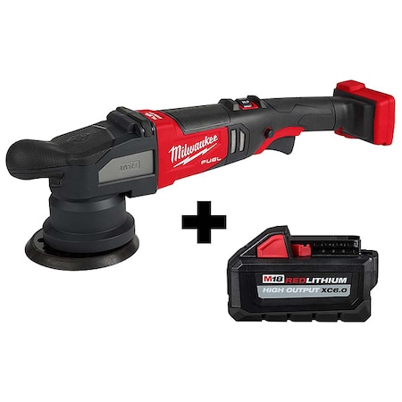M18 FUEL 15mm Random Orbital Polisher + M18 HIGH OUTPUT XC6.0 Battery Pack MPN:2684-20, 48-11-1865