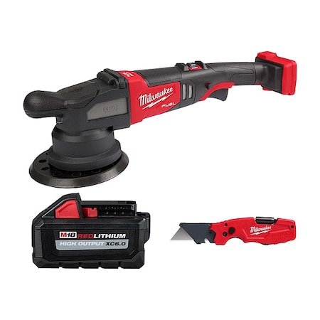 FASTBACK 6-IN-1 Folding Utility Knife + M18 FUEL 21mm Random Orbital Polisher + M18 XC6.0 Battery MPN:2685-20, 48-11-1865, 48-22-1505
