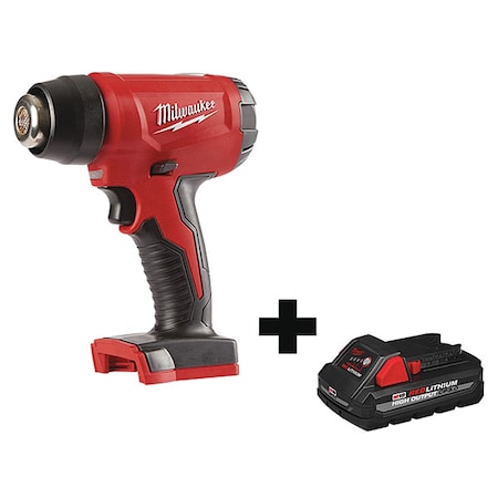 M18 Compact Heat Gun + M18 HIGH OUTPUT CP3.0 Battery MPN:2688-20, 48-11-1835