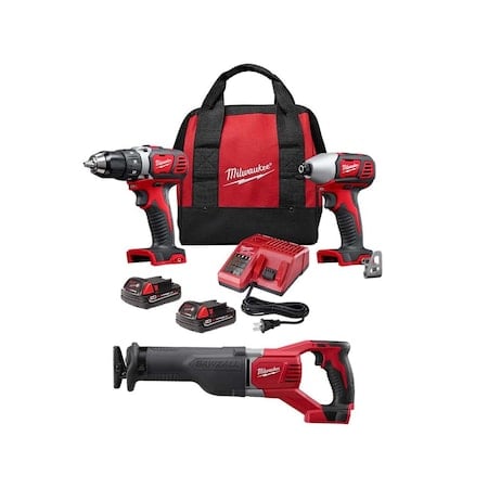 M18 SAWZALL Reciprocating Saw + M18 Cordless LITHIUM-ION 2-Tool Combo Kit MPN:2691-22, 2621-20