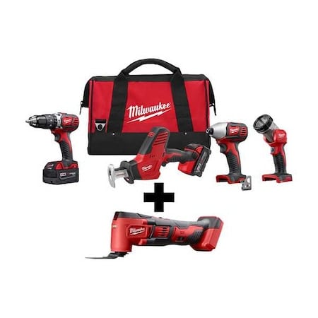 M18 Cordless LITHIUM-ION 4-Tool Combo Kit + M18 Cordless Multi-Tool MPN:2695-24, 2626-20