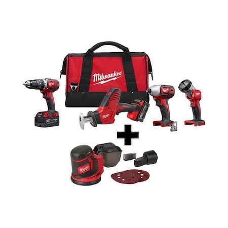 M18 Random Orbit Sander + M18 Cordless LITHIUM-ION 4-Tool Combo Kit MPN:2695-24, 2648-20