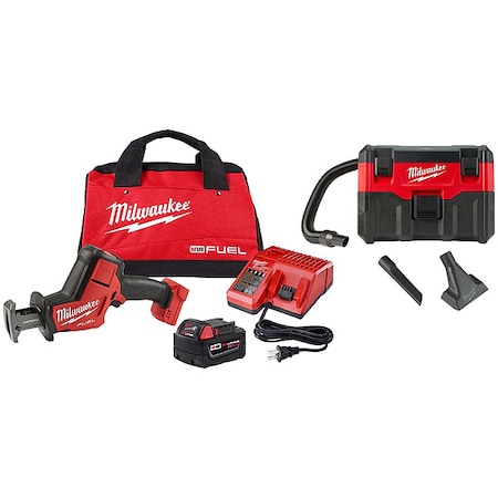 M18 2-Gallon Wet/Dry Vacuum + M18 FUEL HACKZALL KIT MPN:2719-21, 0880-20