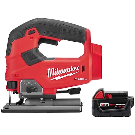 M18 FUEL D-Handle Jig Saw + M18 REDLITHIUM XC5.0 Battery MPN:2737-20, 48-11-1850