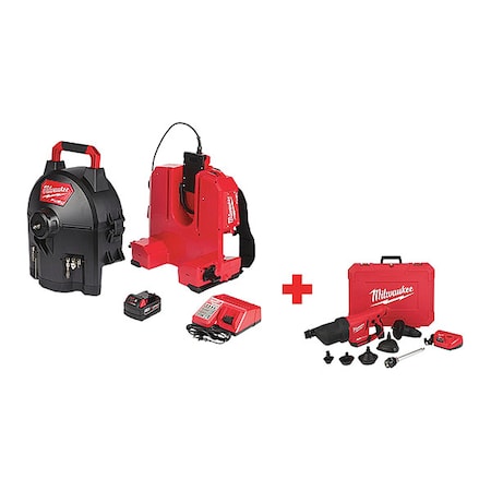 100 ft Cordless Drain Cleaning Machine, 18V MPN:2775E-211, 2572B-21