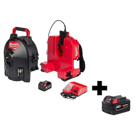 100 ft Cordless Drain Cleaning Machine, 18.0 MPN:2775E-211, 48-11-1850
