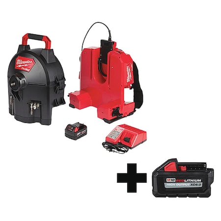 100 ft Cordless Drain Cleaning Machine, 18.0 MPN:2775E-211, 48-11-1865