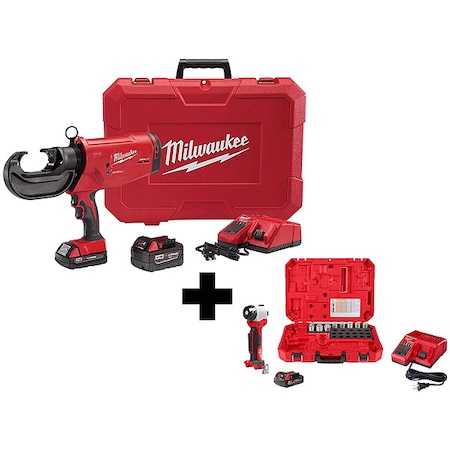 M18 750 MCM Crimper Kit + Cable Stripper MPN:2779-22, 2935AL-21