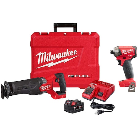 M18 FUEL SAWZALL Recip Saw - 1 Battery XC5.0 Kit + M18 FUEL SURGE 1/4