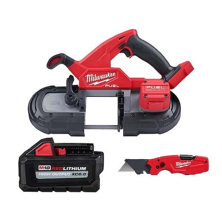 FASTBACK 6-IN-1 Utility Knife + M18 HIGH OUTPUT XC6.0 Battery Pack + M18 FUEL Compact Band Saw MPN:2829-20, 48-11-1865, 48-22-1505