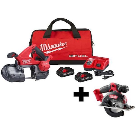 M18 FUEL Compact Band Saw Kit + M18 FUEL Metal Cutting Circular Saw MPN:2829-22, 2782-20