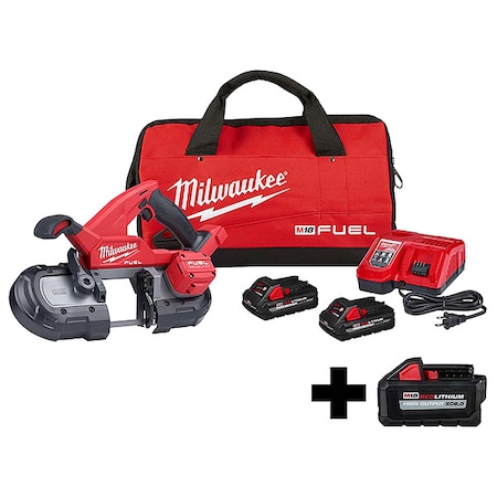 M18 FUEL Compact Band Saw Kit + M18 HIGH OUTPUT XC6.0 Battery Pack MPN:2829-22, 48-11-1865