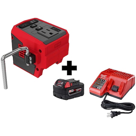 M18 TOP-OFF 175W Power Supply, with M18 REDLITHIUM XC5.0 Battery / Charger Kit MPN:2846-20, 48-59-1850