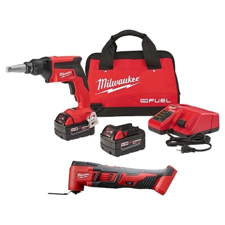 M18 Cordless Multi-Tool + M18 FUEL Drywall Screw Gun Kit MPN:2866-22, 2626-20