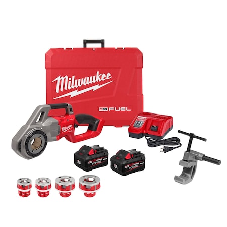 M18 FUEL Compact Pipe Threader with ONE-KEY Kit with 1/2 in. - 1-1/4 in. Compact NPT Forged Aluminum Die Heads MPN:2870-22