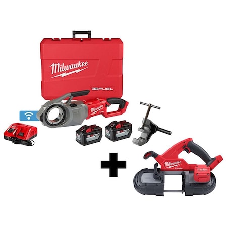 M18 FUEL Pipe Threader w/ ONE-KEY Kit + M18 FUEL Compact Band Saw MPN:2874-22HD, 2829-20