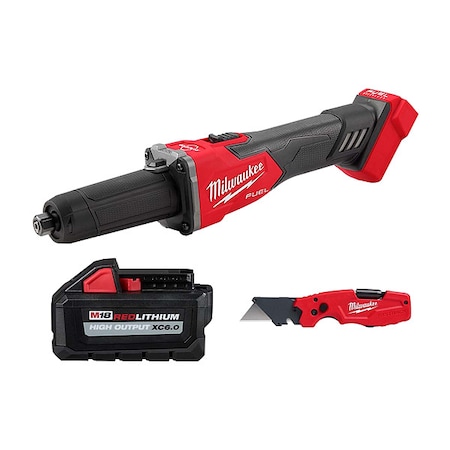 FASTBACK 6-IN-1 Utility Knife + M18 FUEL Braking Die Grinder, Slide Switch + M18 XC6.0 Battery MPN:2939-20, 48-11-1865, 48-22-1505