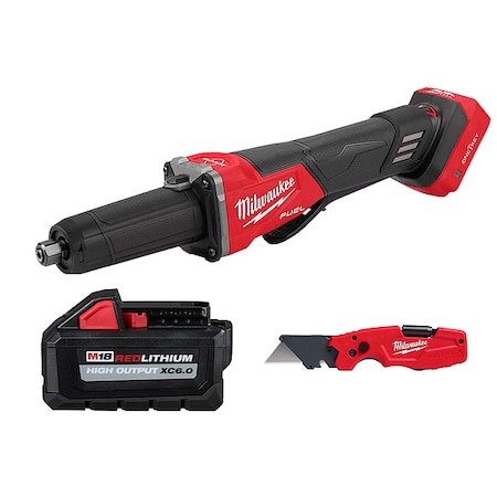 FASTBACK 6-IN-1 Utility Knife + M18 FUEL Braking Die Grinder, ONE-KEY + M18 XC6.0 Battery MPN:2984-20, 48-11-1865, 48-22-1505
