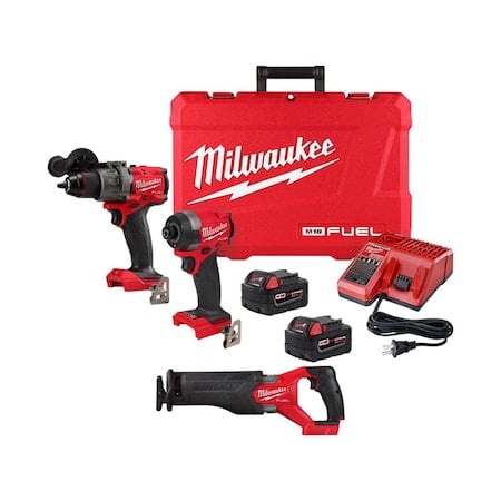 M18 FUEL 2-Tool Combo Kit + M18 FUEL SAWZALL Recip Saw MPN:3697-22, 2821-20