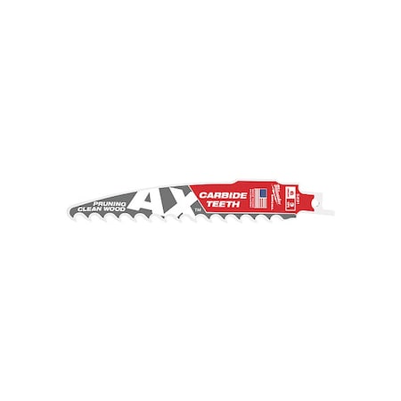 6 in. 3 TPI SAWZALL THE AX w/ Carbide Teeth Reciprocating Saw Blade for Pruning & Clean Wood MPN:48-00-5231