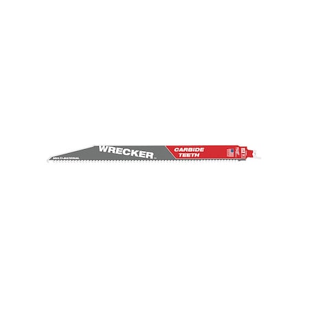12 in. 6 TPI SAWZALL THE WRECKER with CARBIDE TEETH Multi-Material Reciprocating Saw Blade (1 pk) MPN:48-00-5243