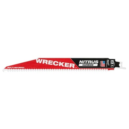 9 in. 6 TPI SAWZALL THE WRECKER with NITRUS CARBIDE Multi-Material Reciprocating Saw Blade (1 pk) MPN:48-00-5272