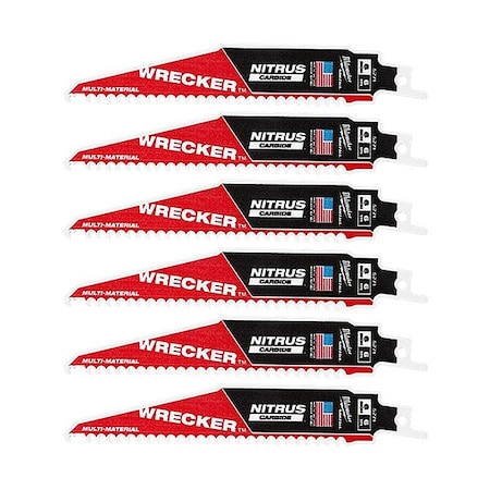 6 in x 6 TPI Reciprocating Saw Blade Combo Pack MPN:48-00-5371, 48-00-5371