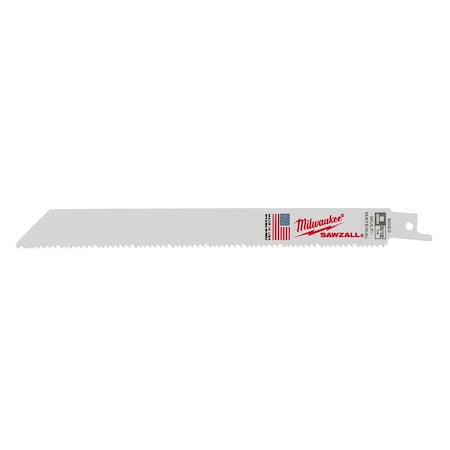 8 in x 8/12 TPI Reciprocating Saw Blade, 25 PK MPN:48-00-8093