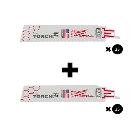 6 in, 14 TPI The Torch SAWZALL Blade MPN:48-00-8782, 48-00-8782