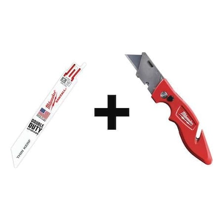 (50) 6 in 14 TPI Metal Blades and Extra Folding Utility Knife MPN:48-01-6182, 48-22-1901