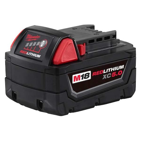 M18 REDLITHIUM XC5.0 Battery, 5.0Ah, Extended Capacity, 18V, Li-Ion, Batteries, 10 PK MPN:48-11-1851