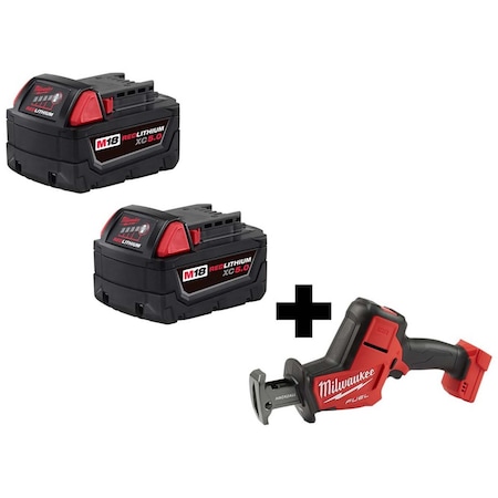 M18 FUEL HACKZALL + M18 XC5.0 Extended Capacity Battery 2-Pack MPN:48-11-1852, 2719-20