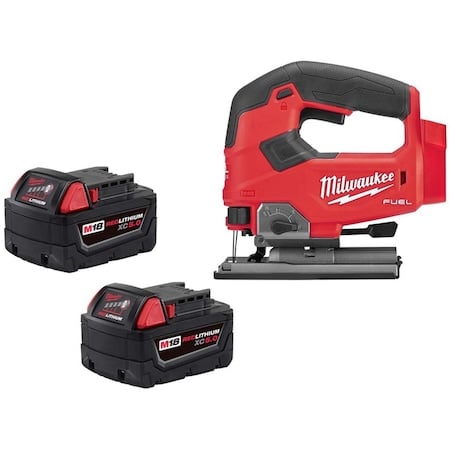 M18 FUEL D-Handle Jig Saw + M18 XC5.0 Extended Capacity Battery 2-Pack MPN:48-11-1852, 2737-20